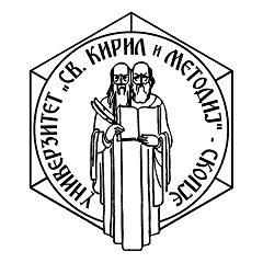 Saints Cyril and Methodius University of Skopje logo